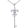 Silver Fleur-de-lis Key Pendant