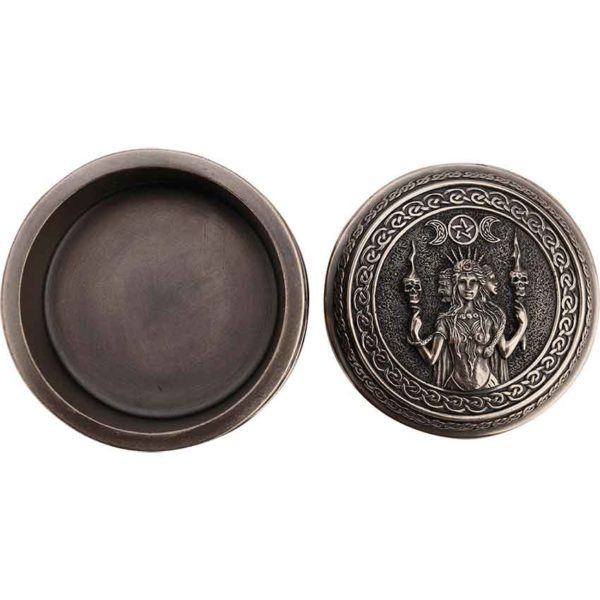Chthonic Hecate Round Trinket Box