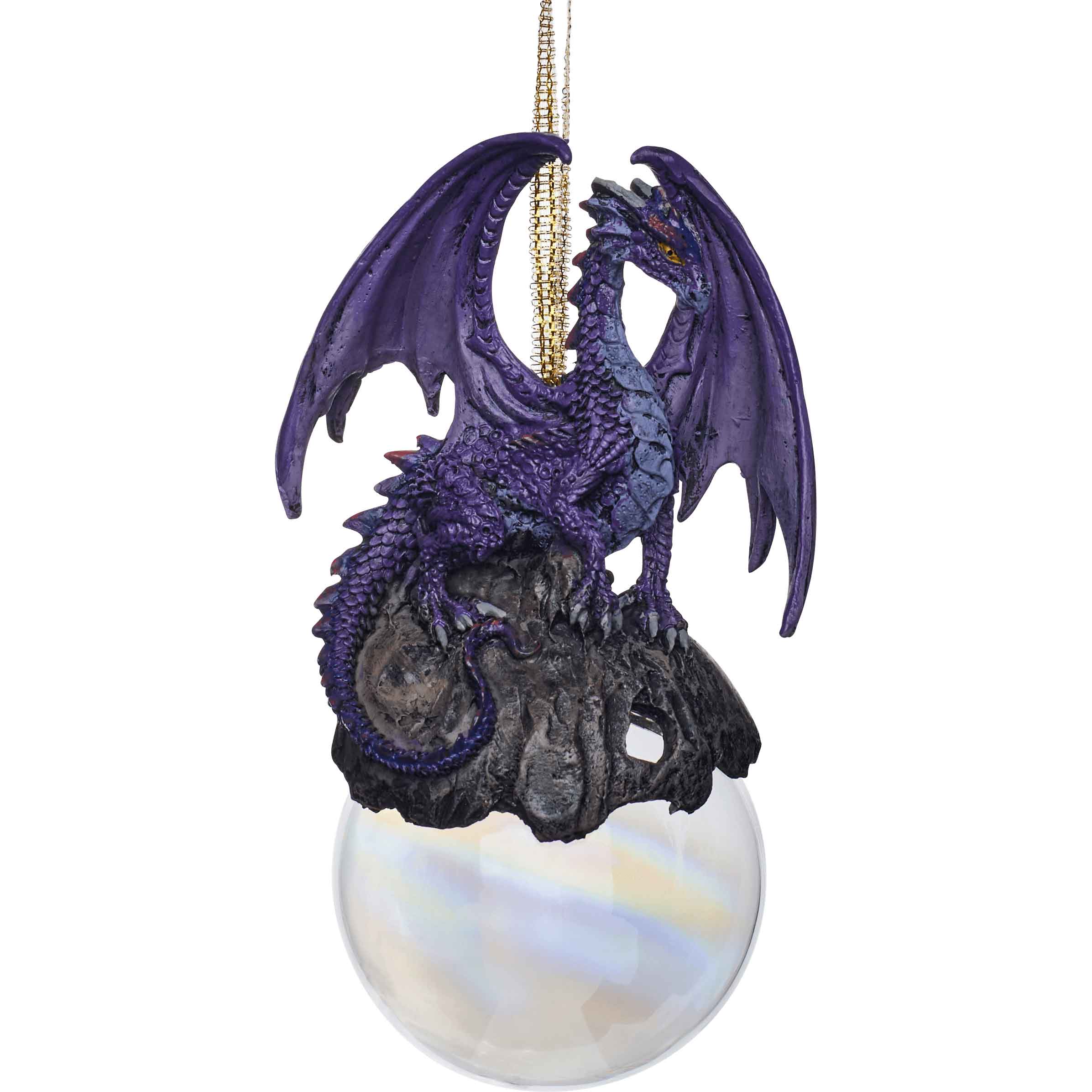 Palla Di Neve Magica Drago Hoarfrost Con Glitter - 80 Mm, Collezionabile, Regalo Fantasy