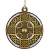 Celtic Cross Wooden Shield Christmas Ornament