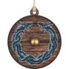 Viking Dragon Wooden Shield Christmas Ornament