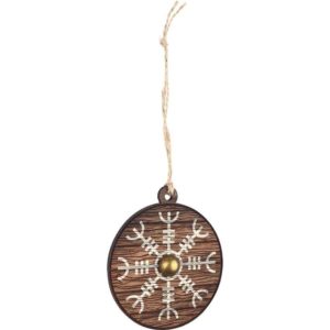 Helm of Awe Viking Shield Christmas Ornament