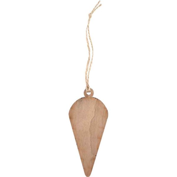 Wooden Kite Shield Christmas Ornament