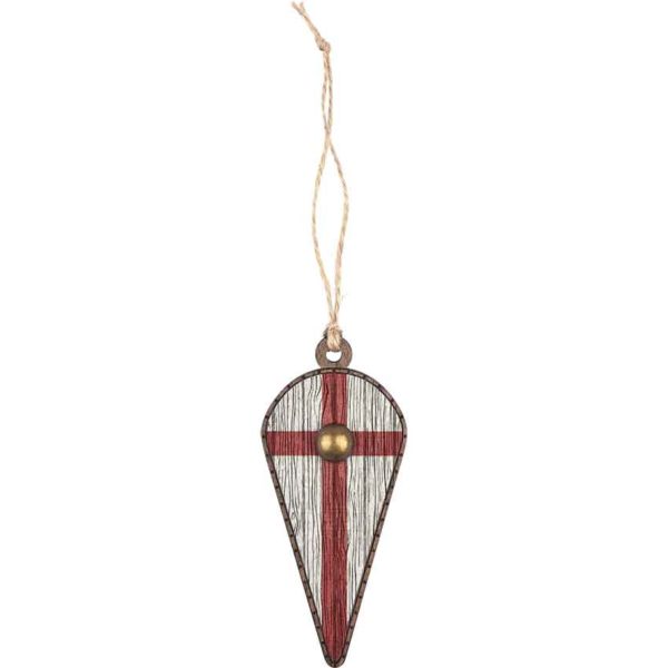 Crusader Cross Kite Shield Christmas Ornament