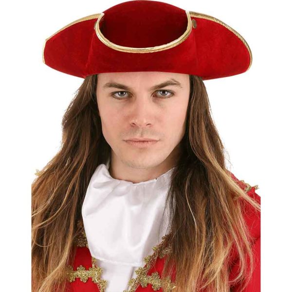 Red Velveteen Pirate Hat