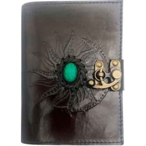 Turquoise Sun and Moon Leather Journal