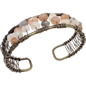 Faceted Quartz Medieval Cuff Bracelet