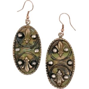 Forest Patina Fleur Medieval Earrings