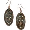 Blue Patina Fleur Dot Medieval Earrings