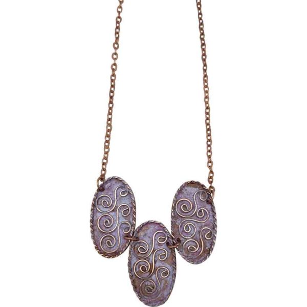 Purple Patina Spiral Medieval Necklace