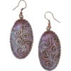 Purple Patina Spiral Medieval Earrings
