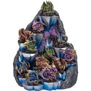 Set of 12 Mini Dragons with Ice Mountain Statue