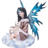 Fairy with Baby Wolf Statue