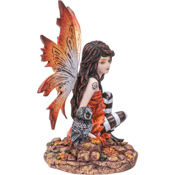Fairy with Baby Owl Statue
