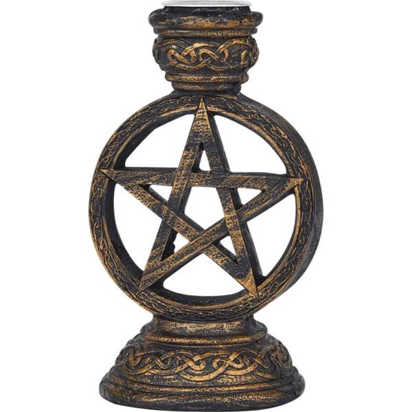 Bronze Pentacle Incense and Candleholder