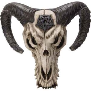 Pentacle Ram Skull Plaque