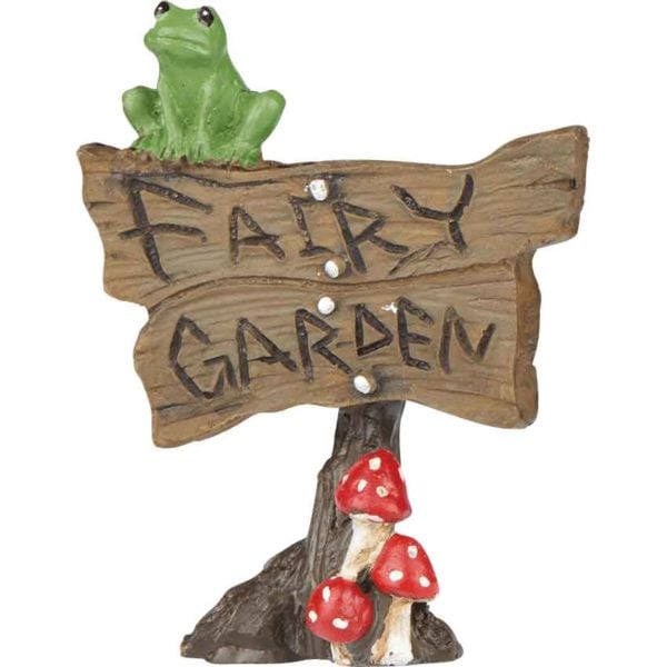 Fairy Garden Sign Statue with Stake