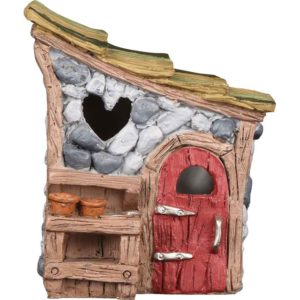 Mossy Fairy Garden Shed Statue