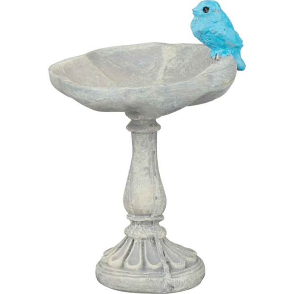 Mini Blue Bird Bath with Stake