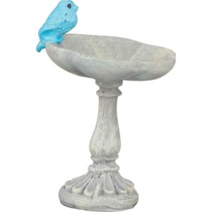 Mini Blue Bird Bath with Stake