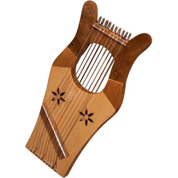 Mini Walnut Kinnor Harp