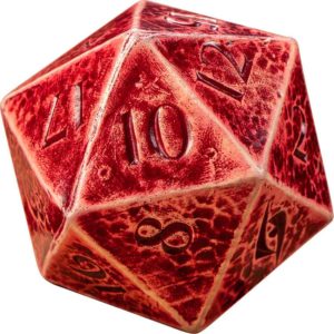 D20 LARP Dice - Red Gore