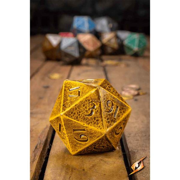 D20 LARP Dice - Vomit Yellow