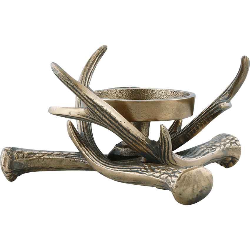 Large Antler Pillar Candle Holder