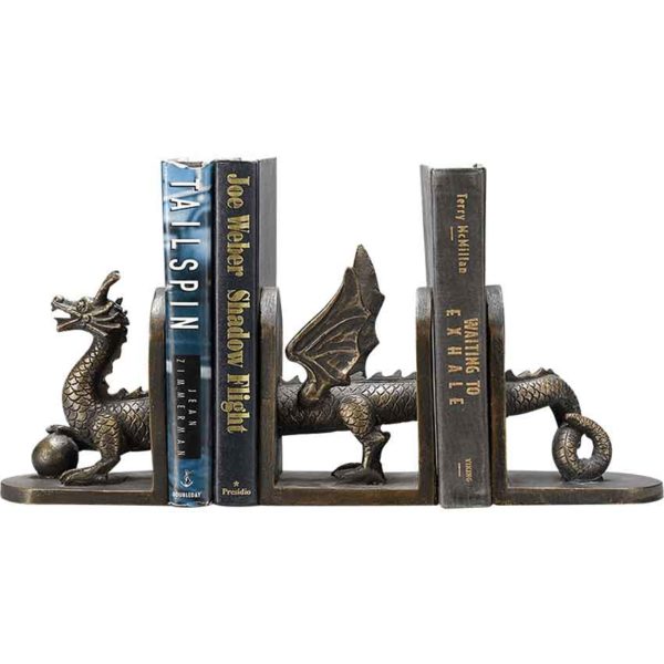 3 Piece Dragon Bookends