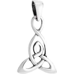 High Polish Silver Triquetra Pendant