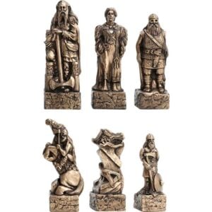 Nordic Viking Chess Set with Board