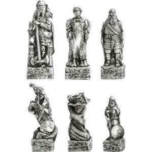 Nordic Viking Chess Set with Board