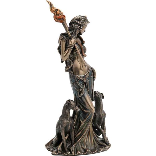 Goddess Hecate and Her Hounds Statue