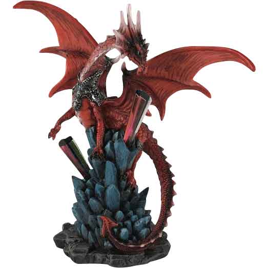 Red Dragon on Icicle Statue
