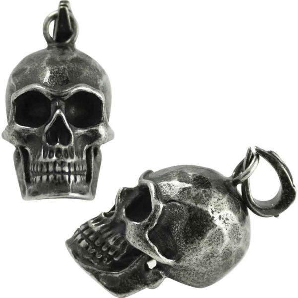 Stainless Steel Gunmetal Skull Pendant