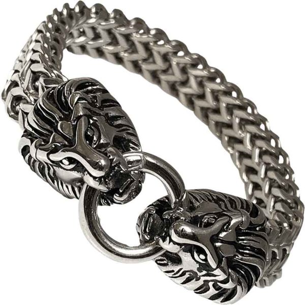 Stainless Steel Lion Head Bracelet