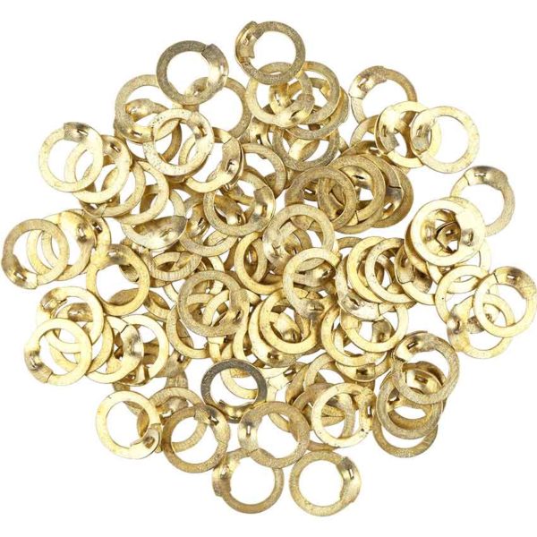 Brass Flat Ring Wedge Riveted Chainmail Rings