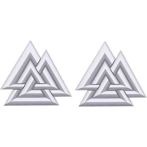 Silver Viking Valknut Post Earrings