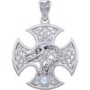 Silver Dragon with Celtic Cross Pendant
