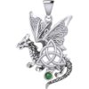 Silver Dragon with Triquetra Pendant