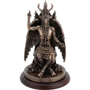 Enthroned Baphomet Statue with Plinth