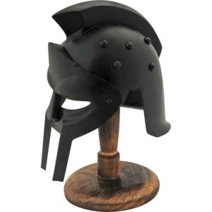 Mini Black Gladiator Helmet