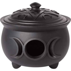 Triple Moon Cauldron Candle Holder