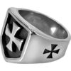 Steel Maltese Cross Ring