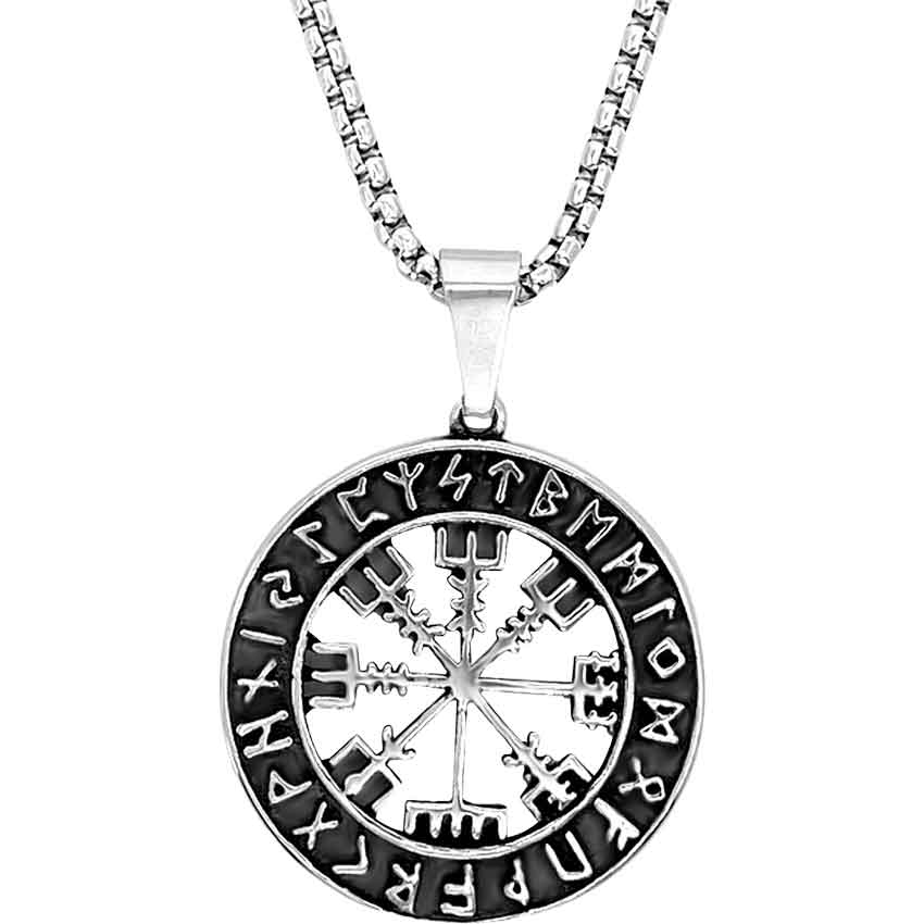 Viking Necklaces Viking Rune Multi-Style Stainless Steel Amulet Shield  Pendant Men's And Women's Jewelry Accessories Viking Halloween Necklaces