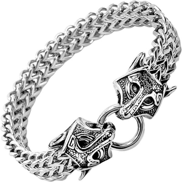 Celtic Wolf Head Bracelet