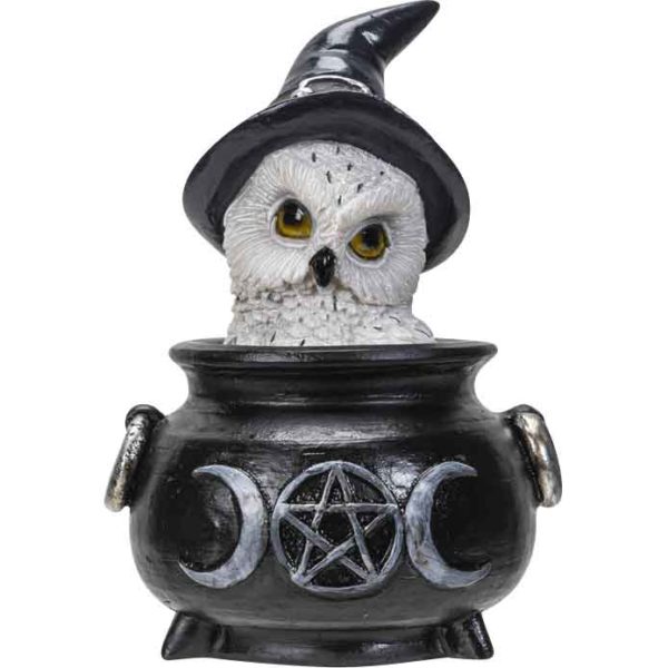 Snowy Owl in Cauldron Statue