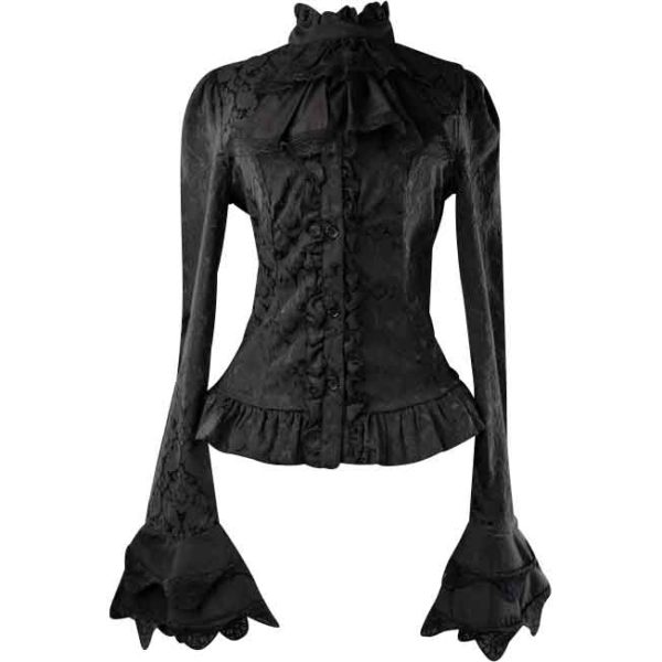 Brocade Cravat Blouse