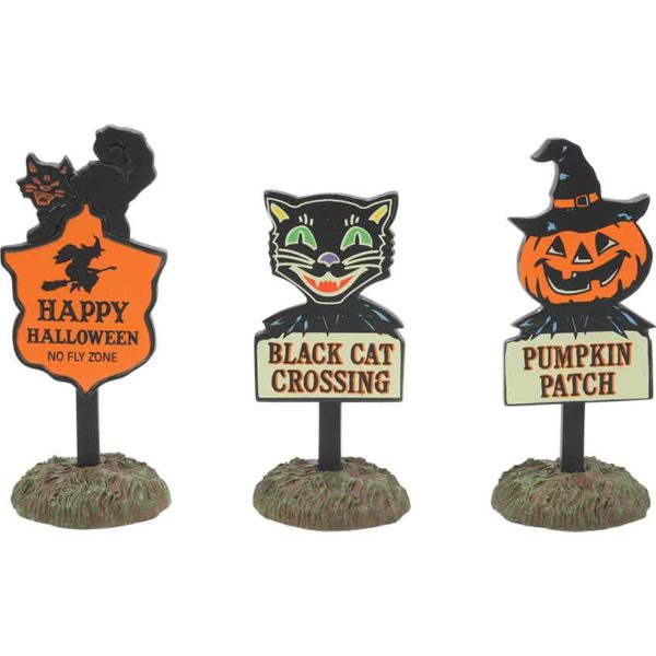 Halloween Signs Set of 3 - Halloween Village Accessories by Department 56