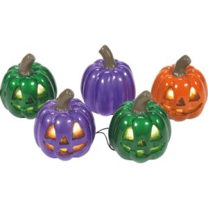 Lit Shiny Pumpkin String Light - Halloween Village Accessories by Department 56